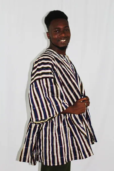 African Batakari / Fugu - Blue & Yellow