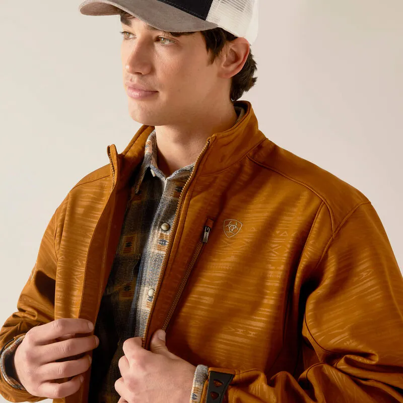 Ariat Men's Logo 2.0 Softshell Jacket, Chestnut Embossed