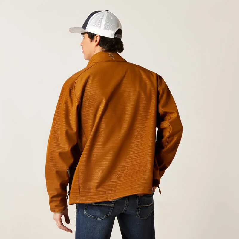 Ariat Men's Logo 2.0 Softshell Jacket, Chestnut Embossed