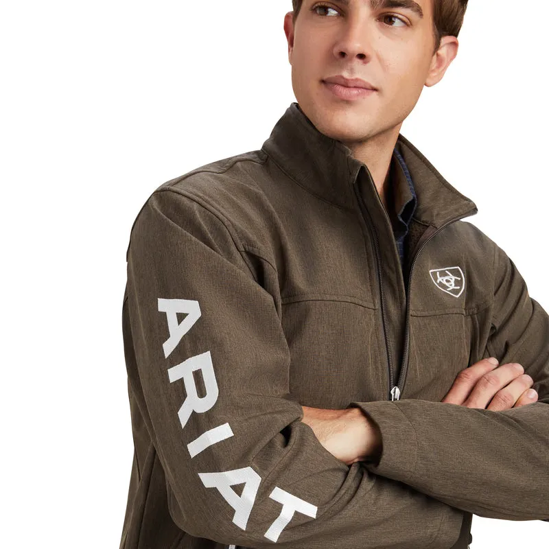 Ariat Men's New Team Softshell Jacket, Banyan Bark Heather