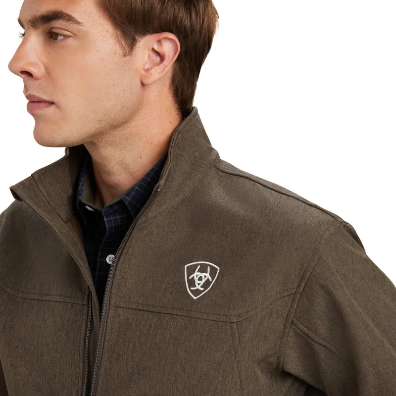 Ariat Men's New Team Softshell Jacket, Banyan Bark Heather