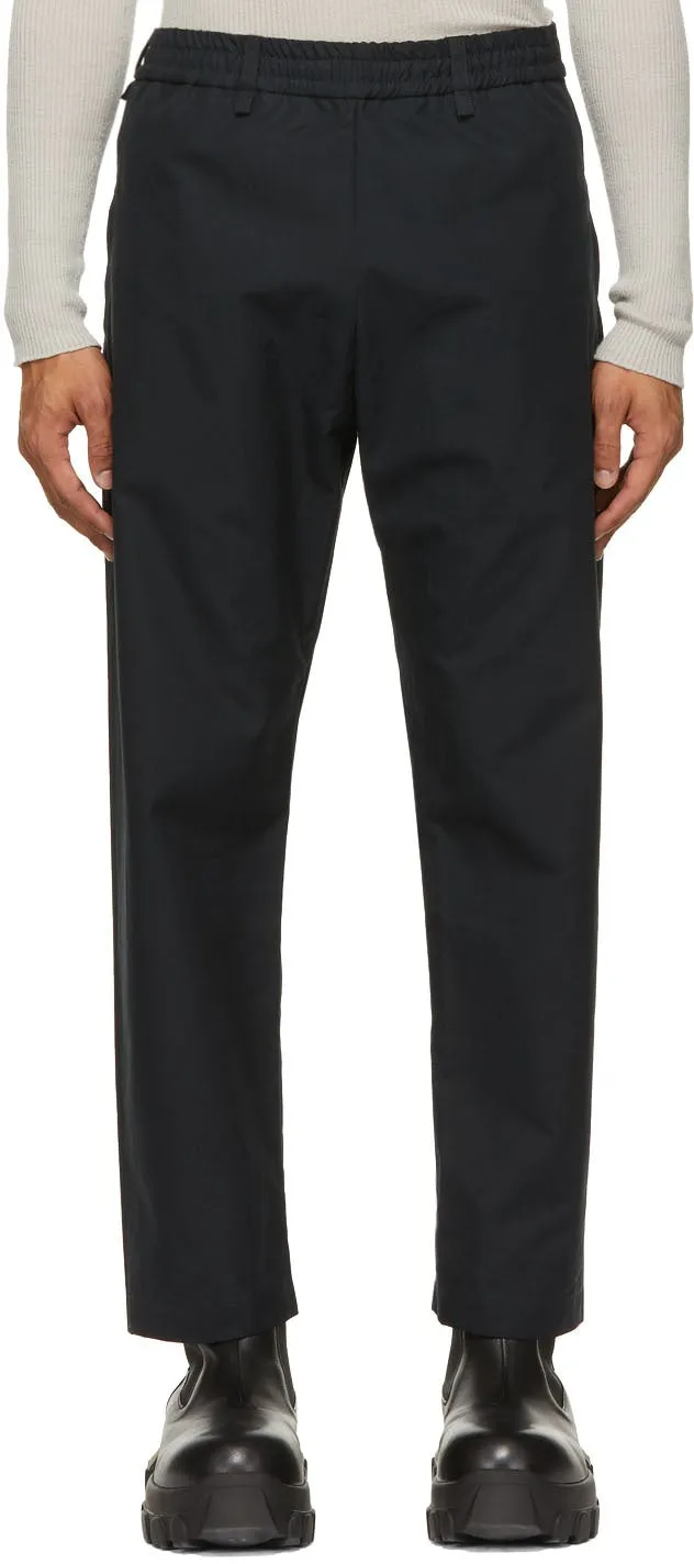Arnar MÃ¡r JÃ³nsson Navy Cotton Ventile Trousers