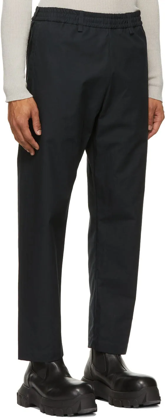 Arnar MÃ¡r JÃ³nsson Navy Cotton Ventile Trousers