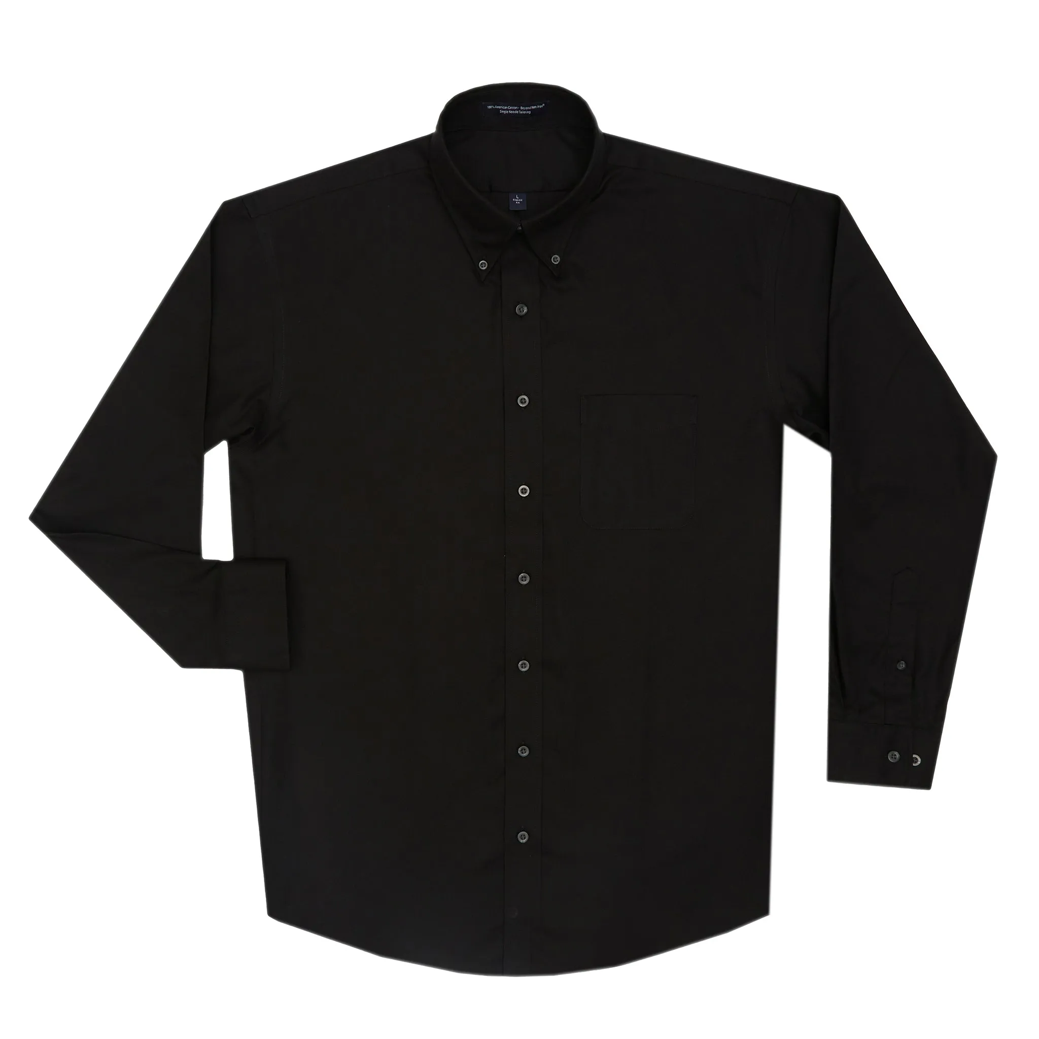 Beyond Non-Iron® Black Royal Oxford Sport Shirt (Carl)