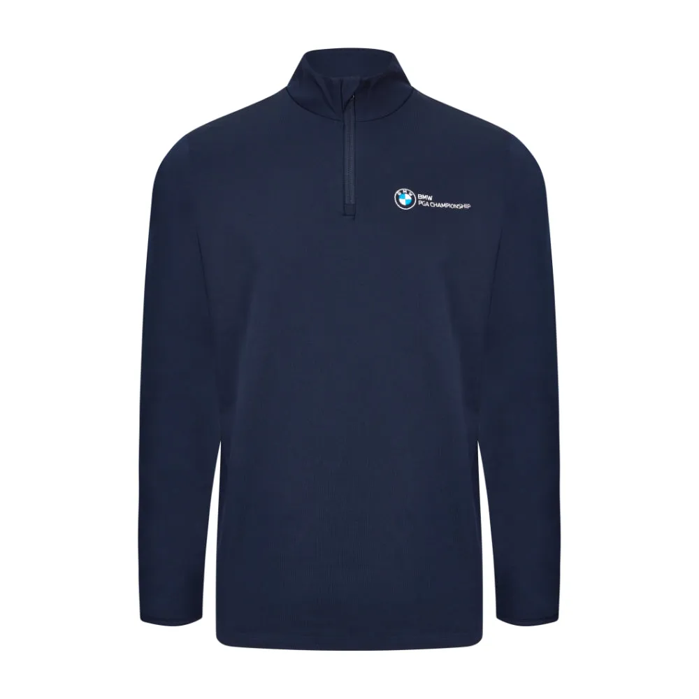 BMW PGA Championship Men's Navy 1/4 Zip Mid Layer