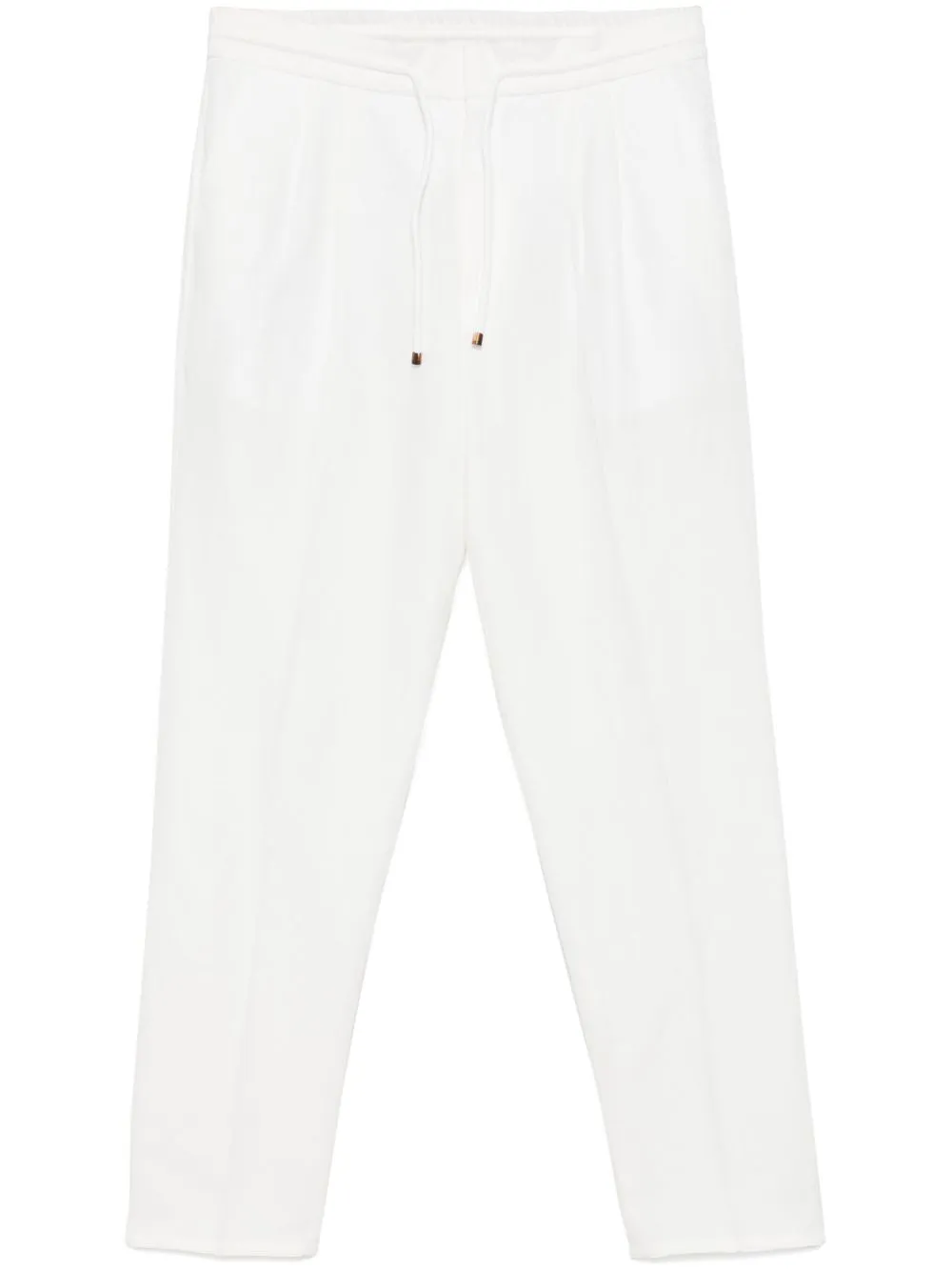 Brunello Cucinelli linen blend drawstring trousers