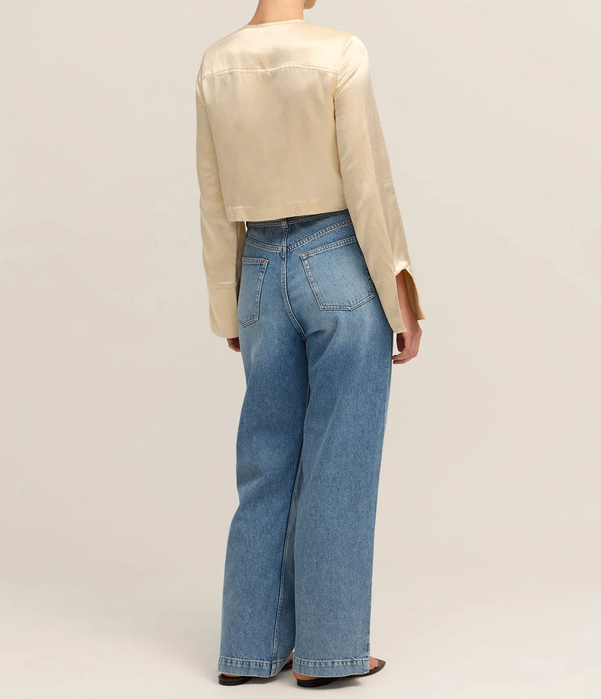 Carin Blouse in Oyster Gray