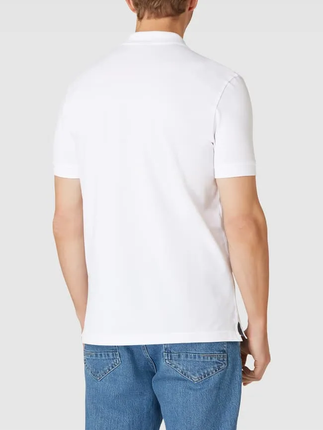 Christian Berg polo shirt with embroidered labels, white