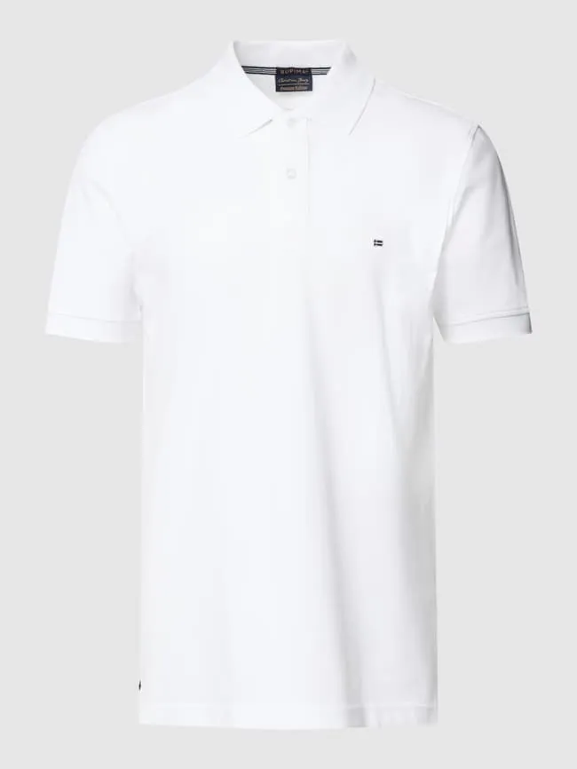 Christian Berg polo shirt with embroidered labels, white