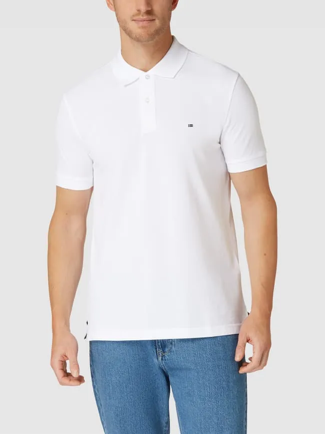 Christian Berg polo shirt with embroidered labels, white