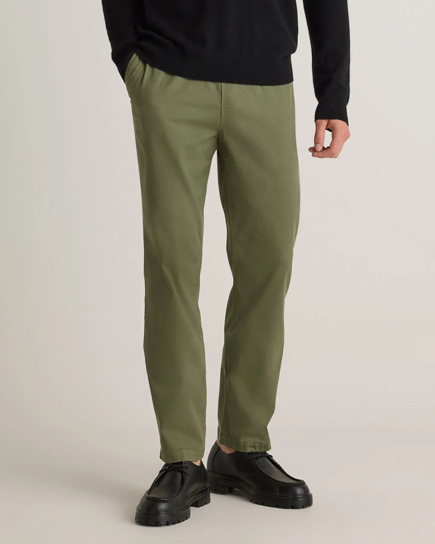 Cotton Chino Drawstring Pants