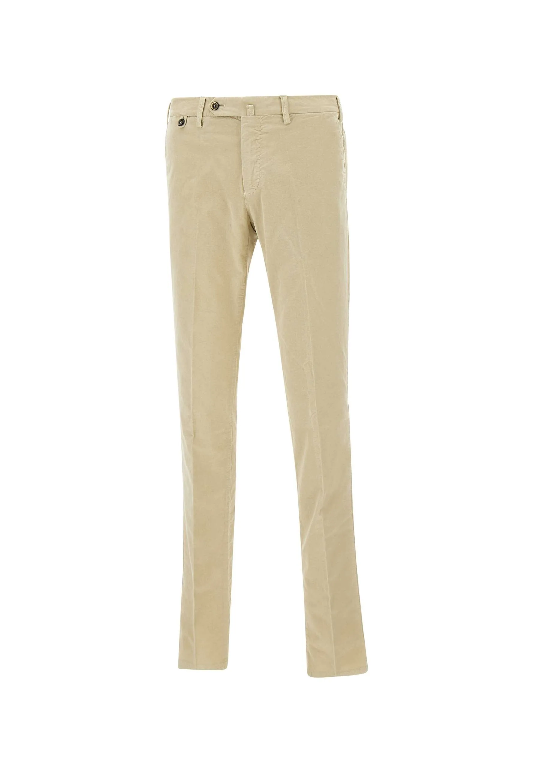 Cream Velvet Super Slim Trousers