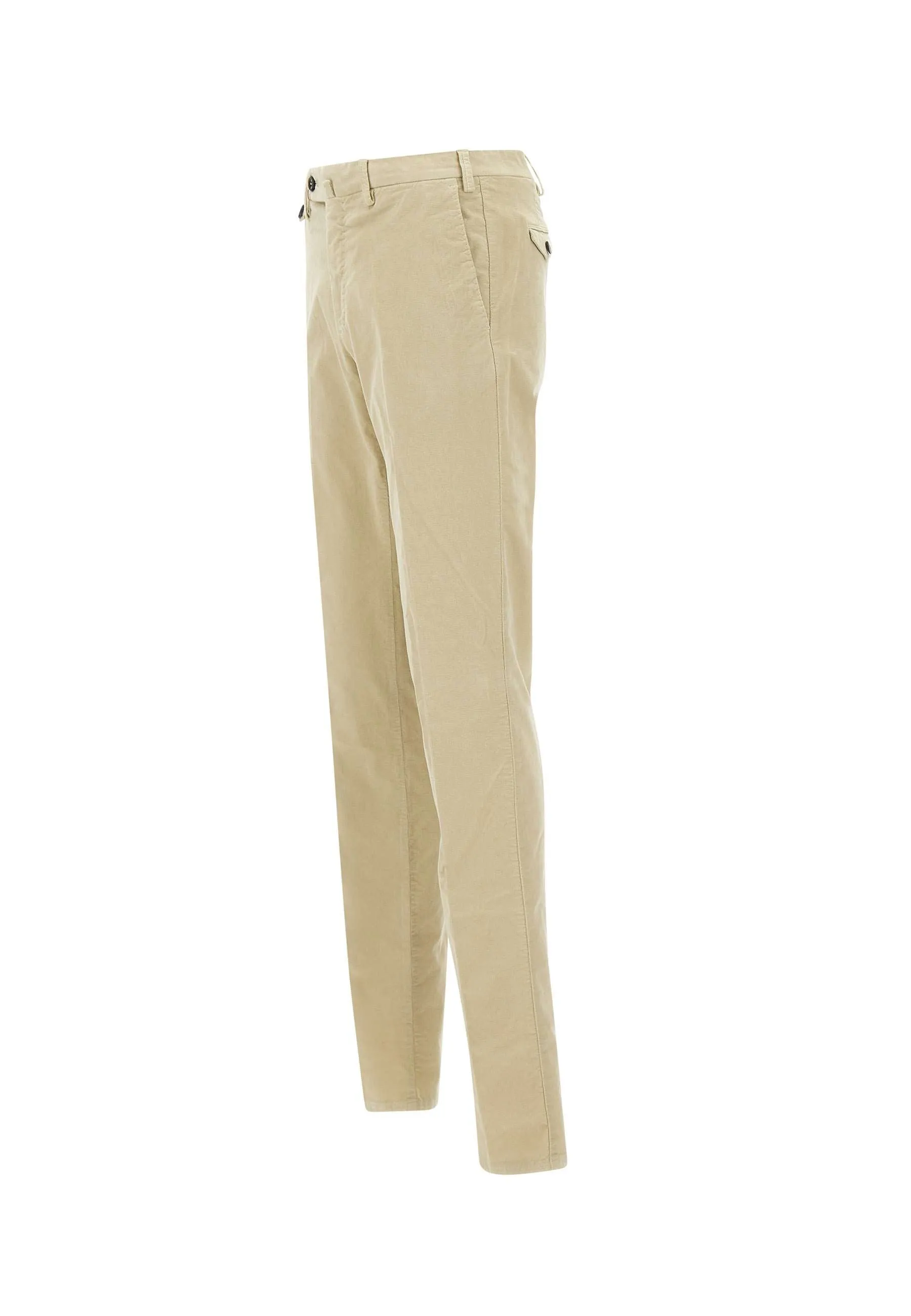 Cream Velvet Super Slim Trousers