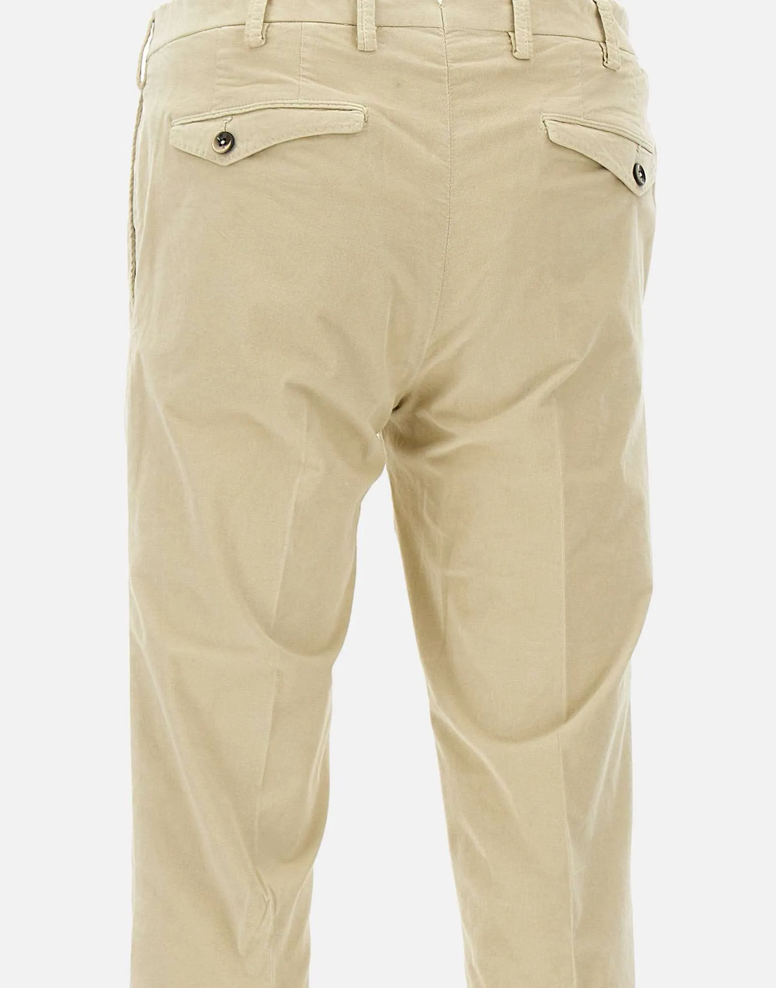 Cream Velvet Super Slim Trousers