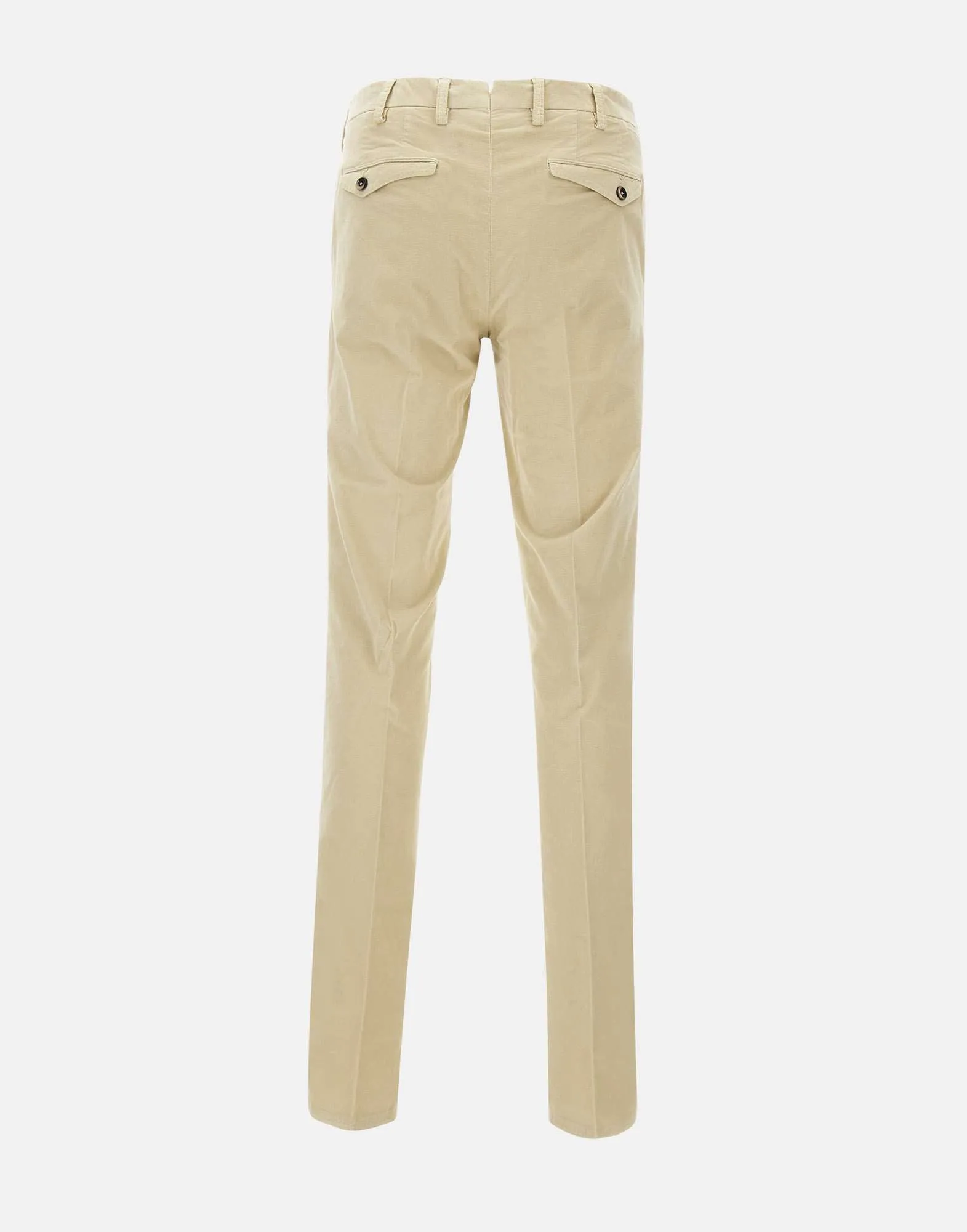 Cream Velvet Super Slim Trousers