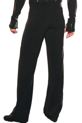 Dance America MP1 Men's Simple Black Latin or Smooth Ballroom Dance Pants without Satin Stripe in Stock