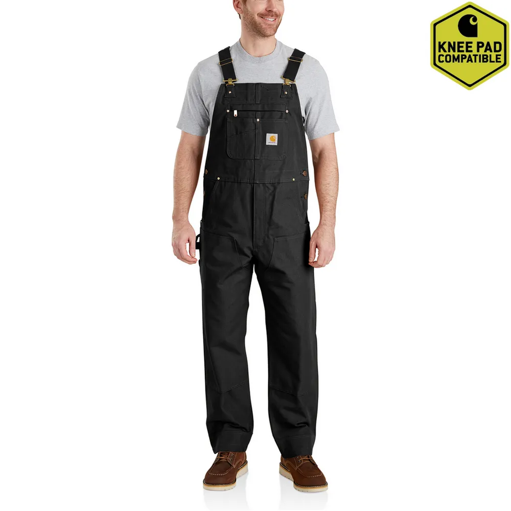 DUCK BIB OVERALLS - 001-Black | Carhartt 102776