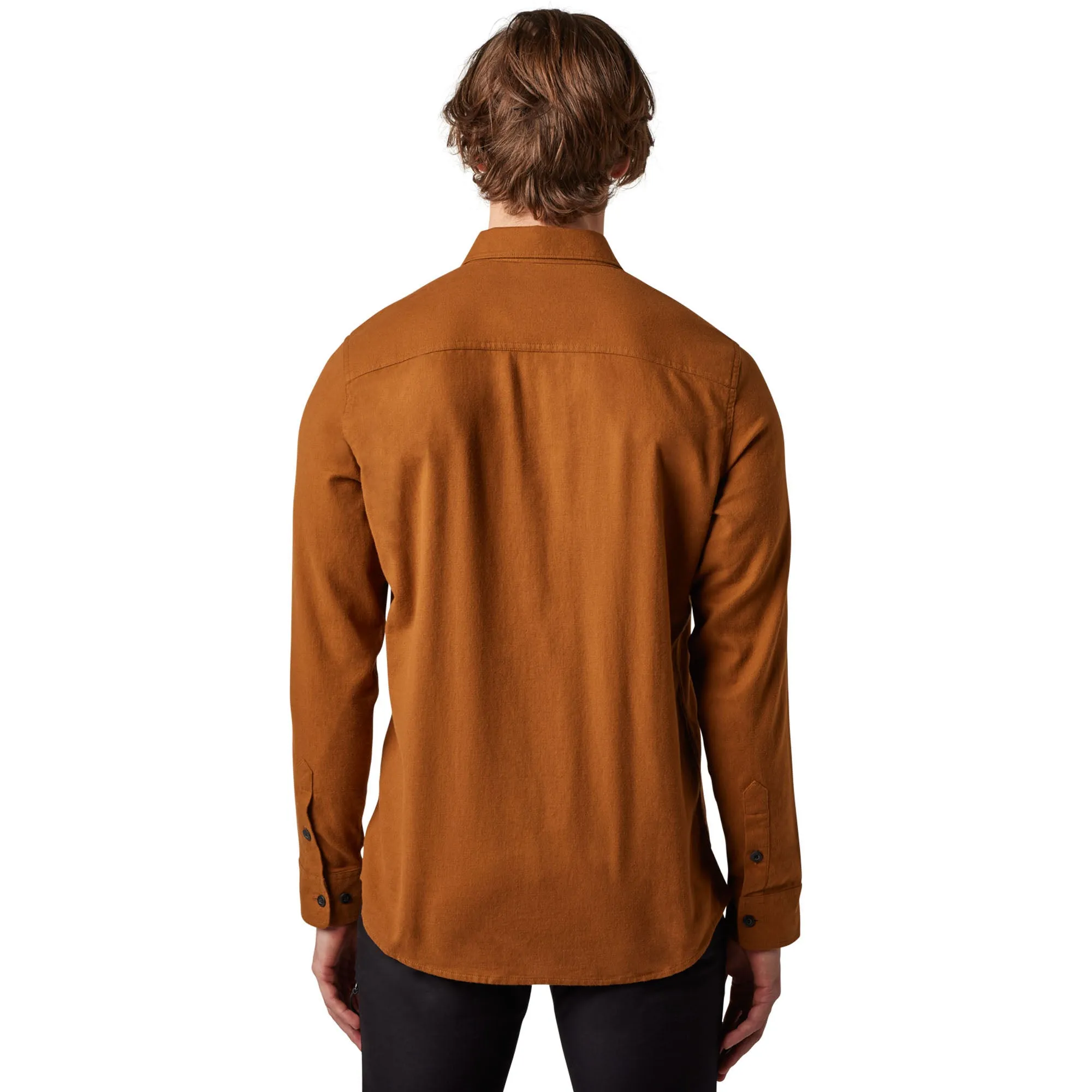 Fox Racing  Mens Ramp Up Utility Flannel Shirt Long Sleeve Pockets Stretch Nutmeg