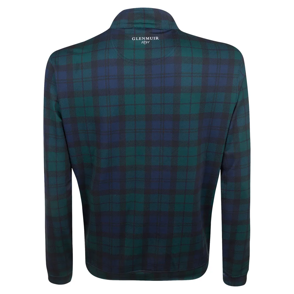 Genesis Scottish Open Glenmuir Men's Green Tartan 1/4 Zip Mid Layer