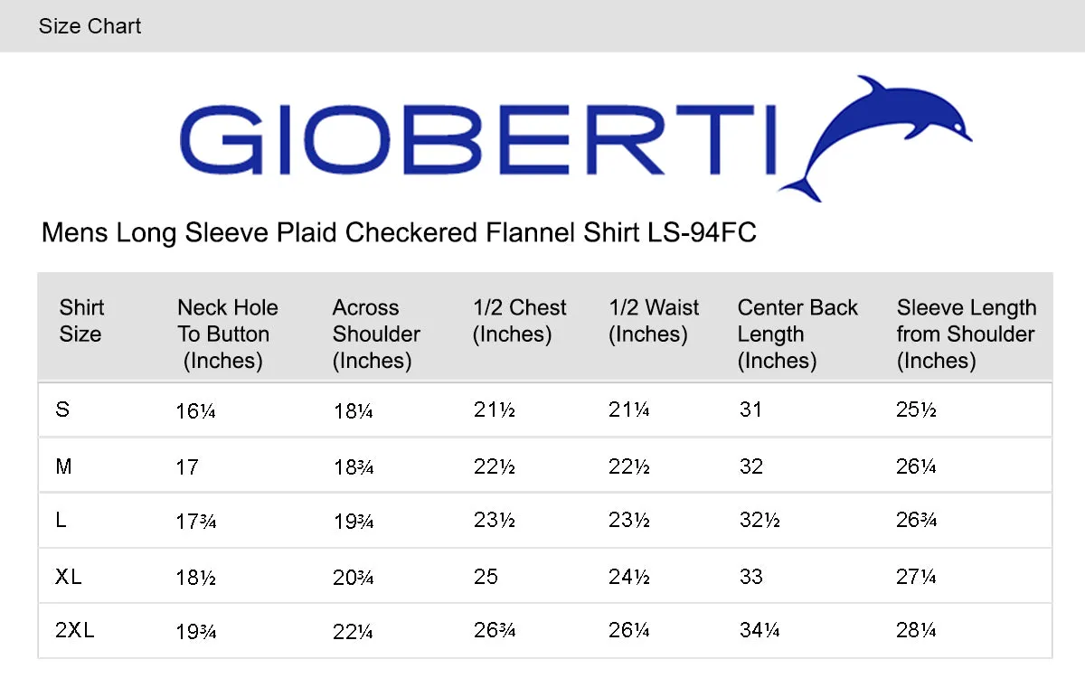 Gioberti Men's Night Blue 100% Cotton Brushed Flannel Plaid Checkered Shirt with Corduroy Contrast