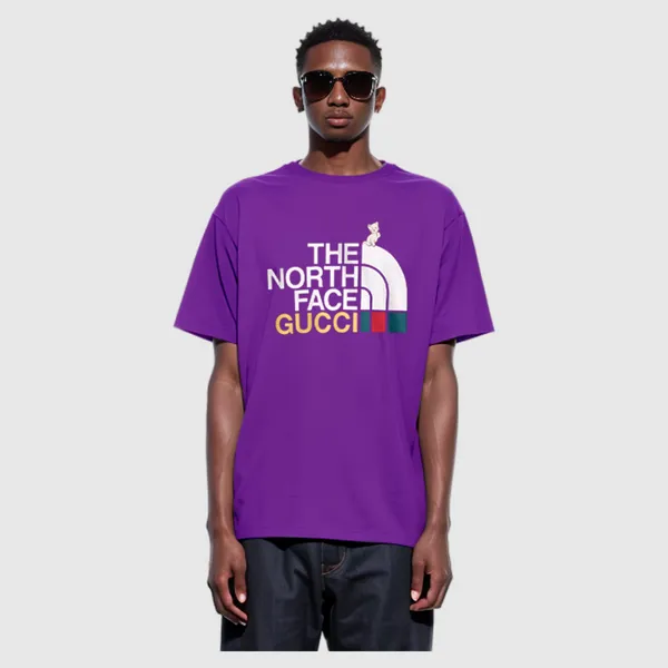 GUCCI x THE NORTH FACE Logo Tee 'Purple', purple