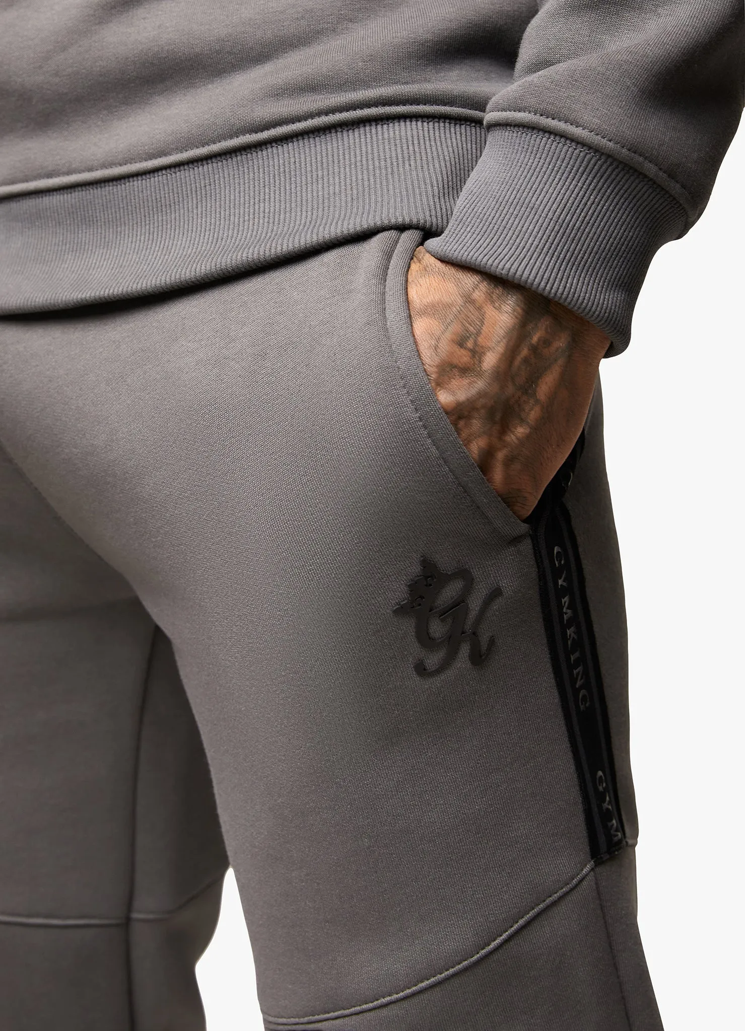 Gym King Premium Taped Tracksuit - Grey