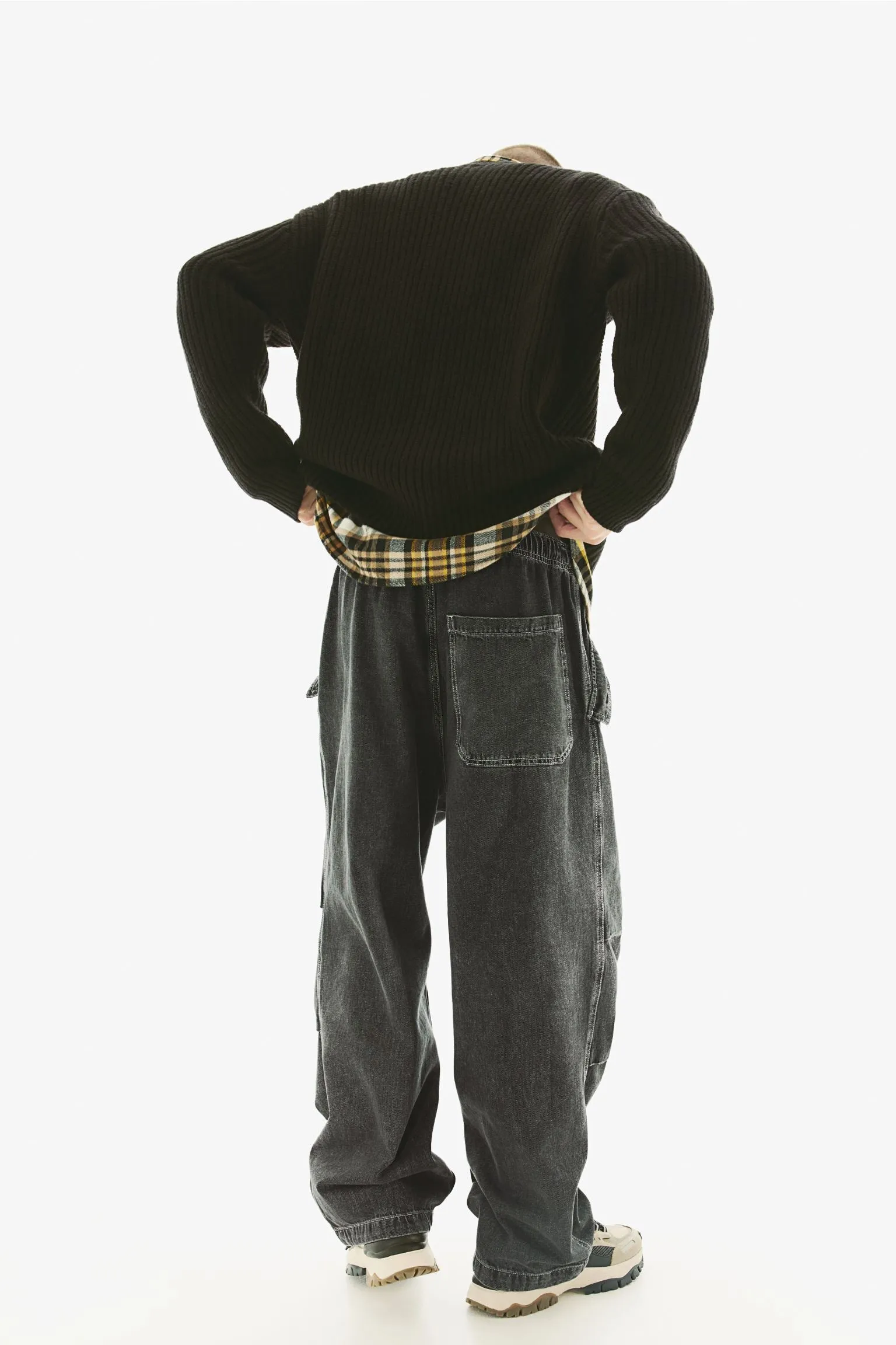 H&M Loose Fit Parachute Jeans, dark gray