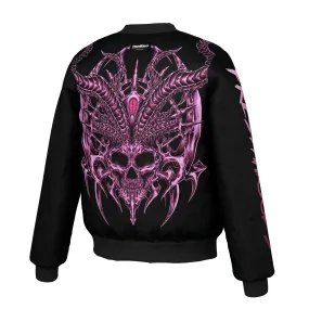 Horned Demon Skull Bomber Jacket