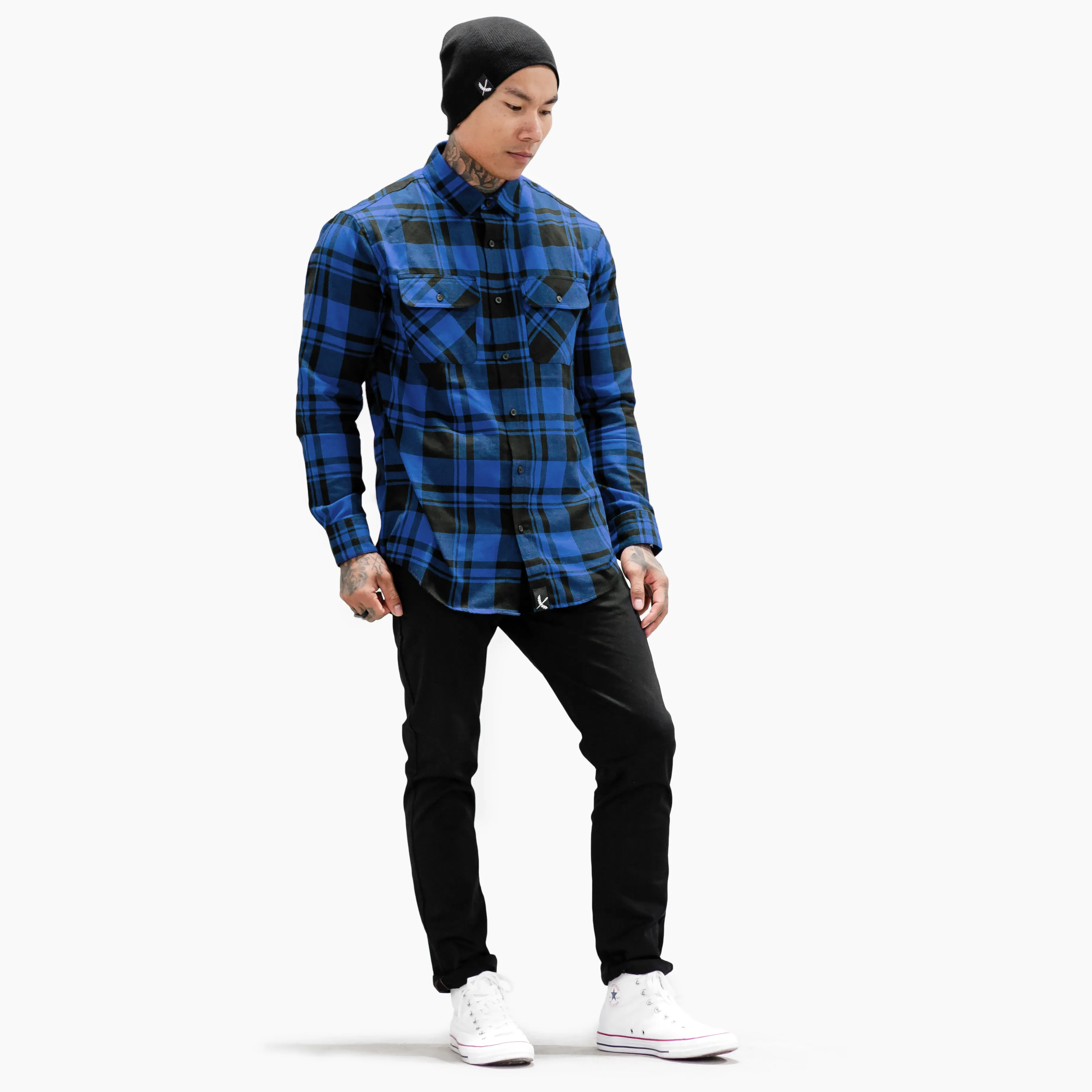 Imperial Flannel - Royal / Black