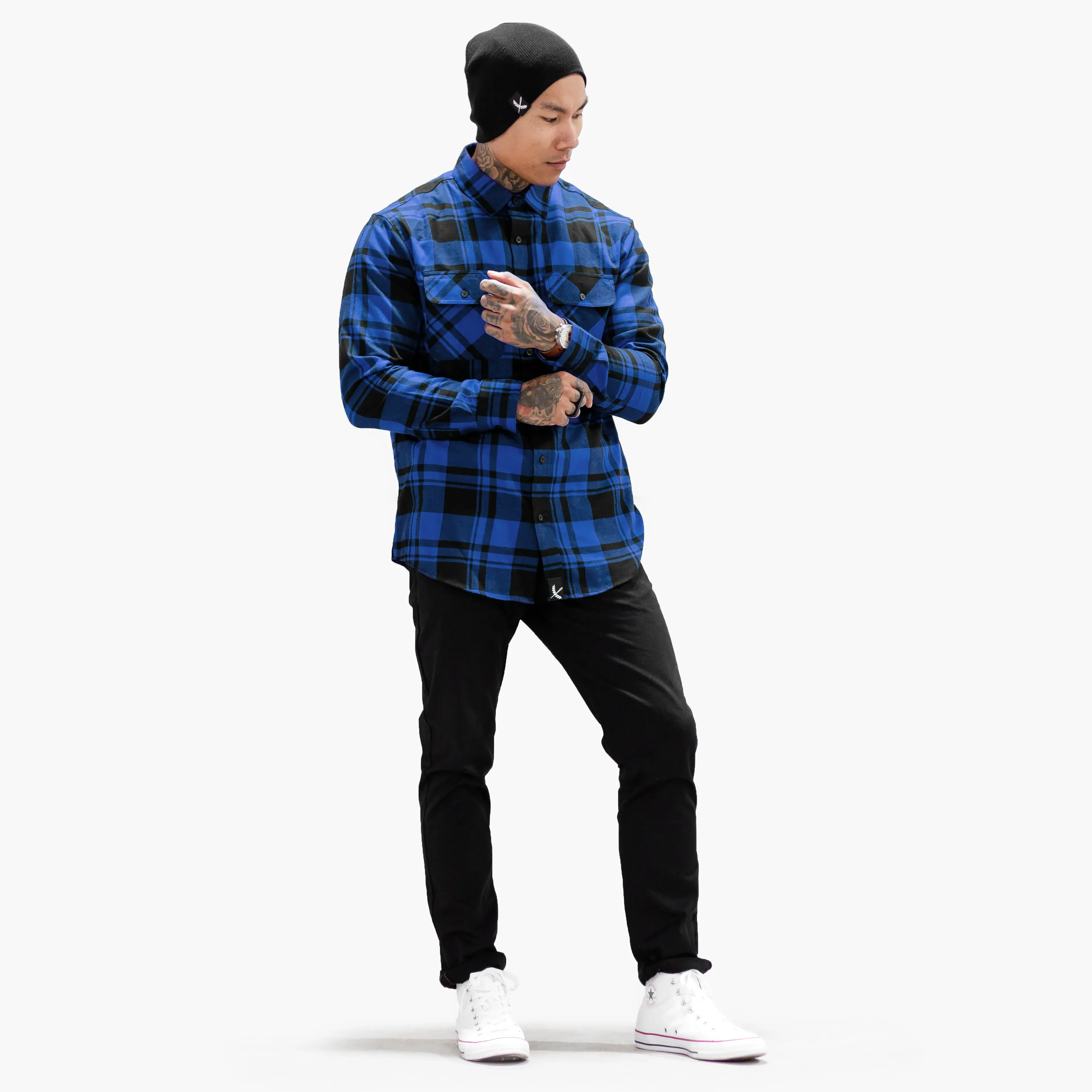 Imperial Flannel - Royal / Black