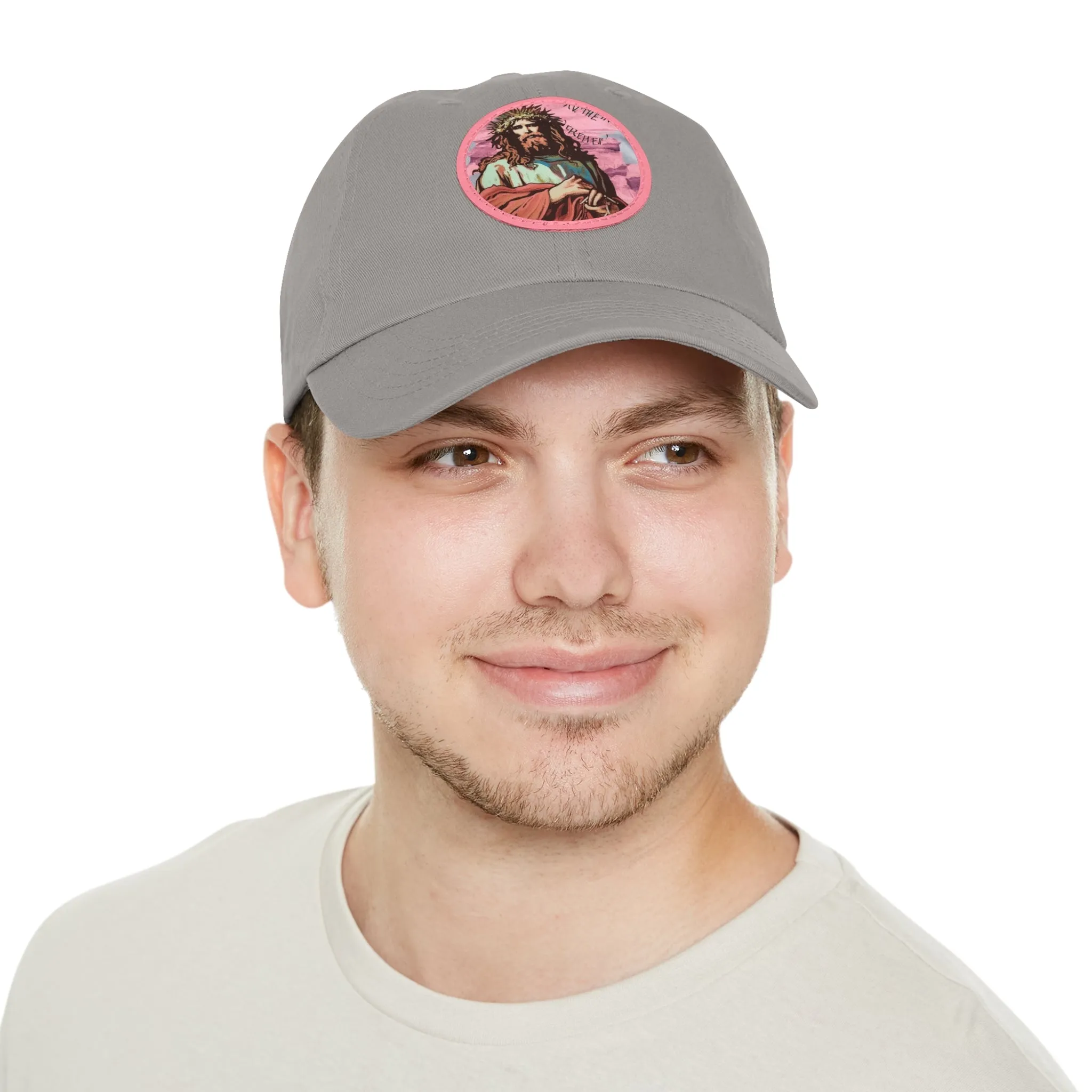 Jesu Christ Dad Hat Leather Patch
