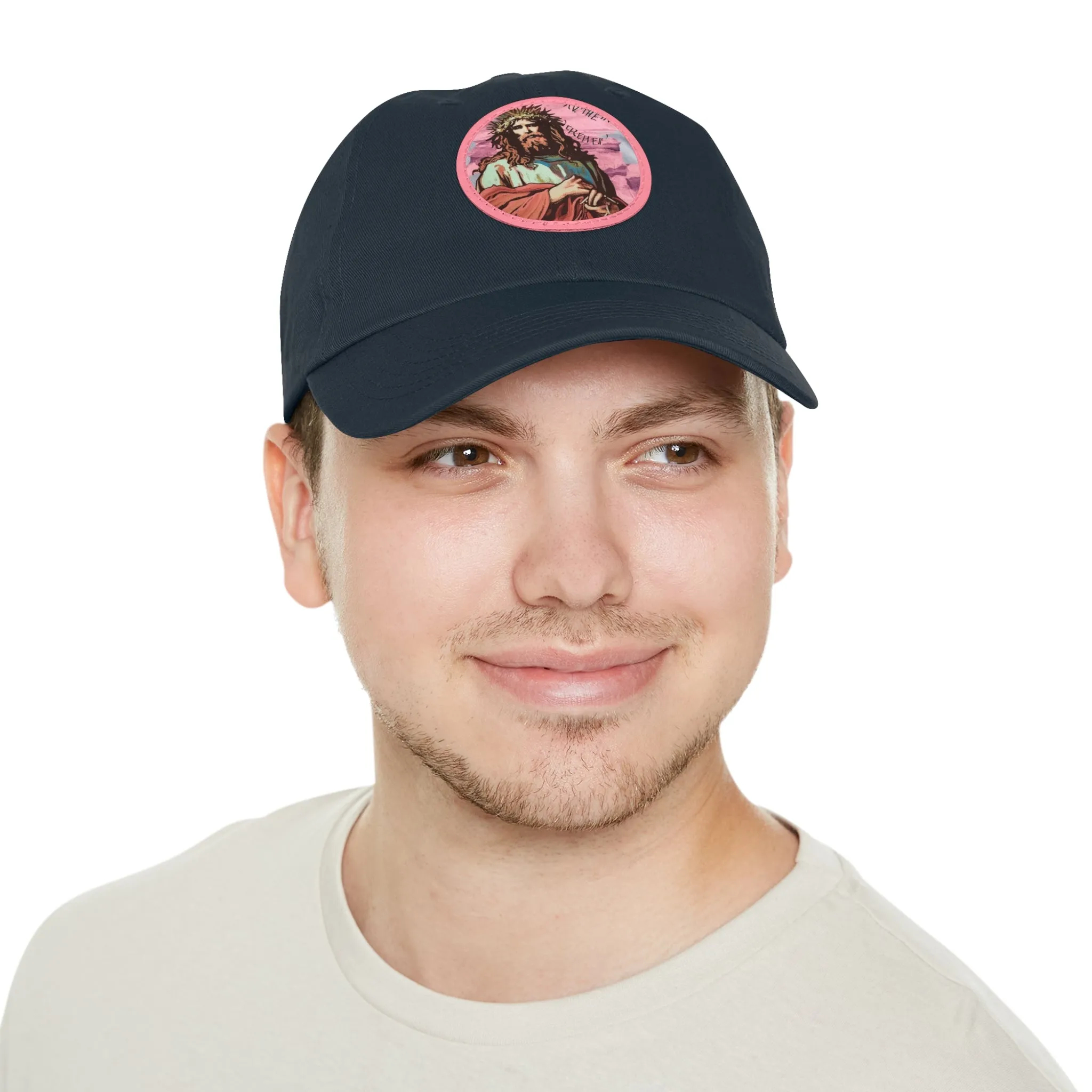 Jesu Christ Dad Hat Leather Patch