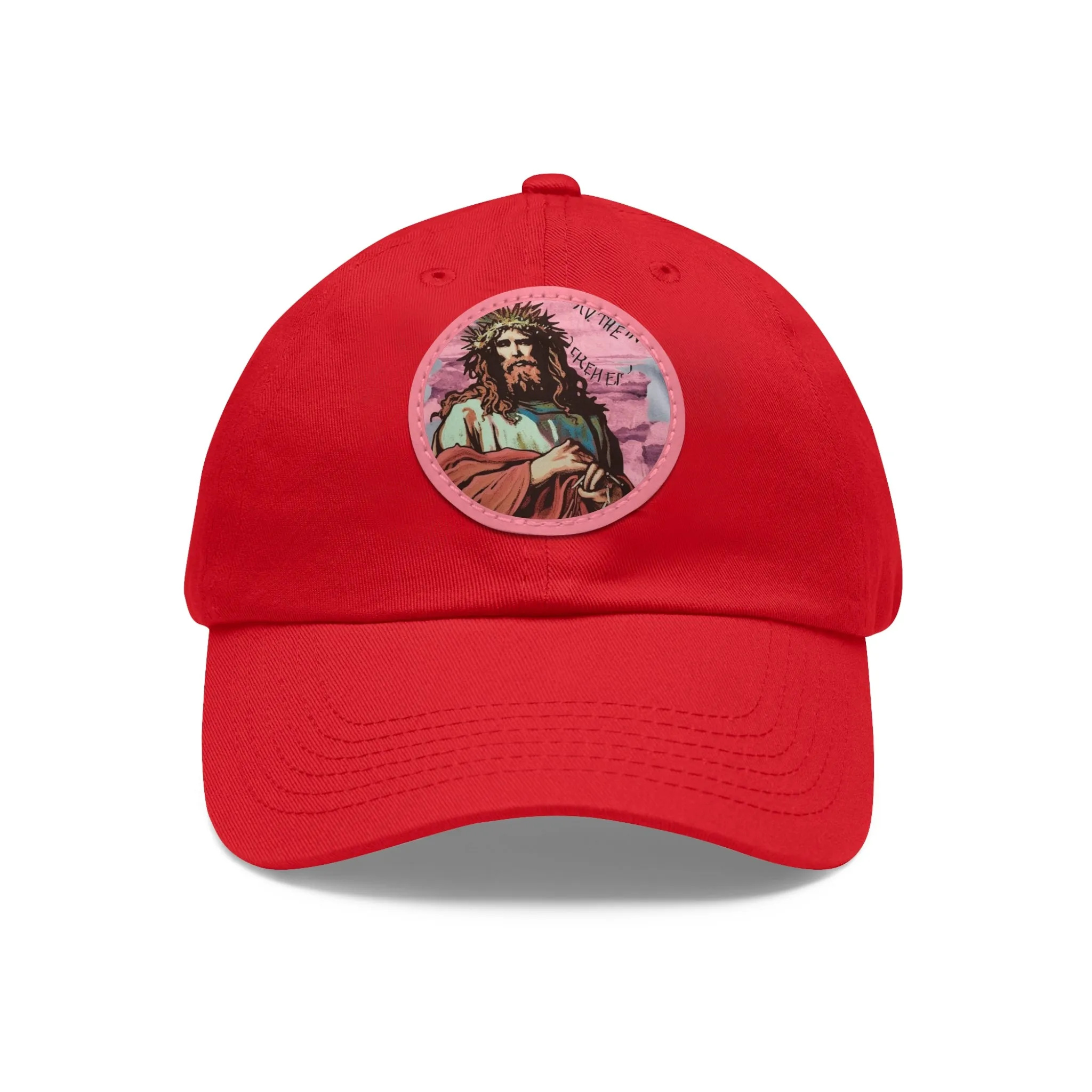 Jesu Christ Dad Hat Leather Patch