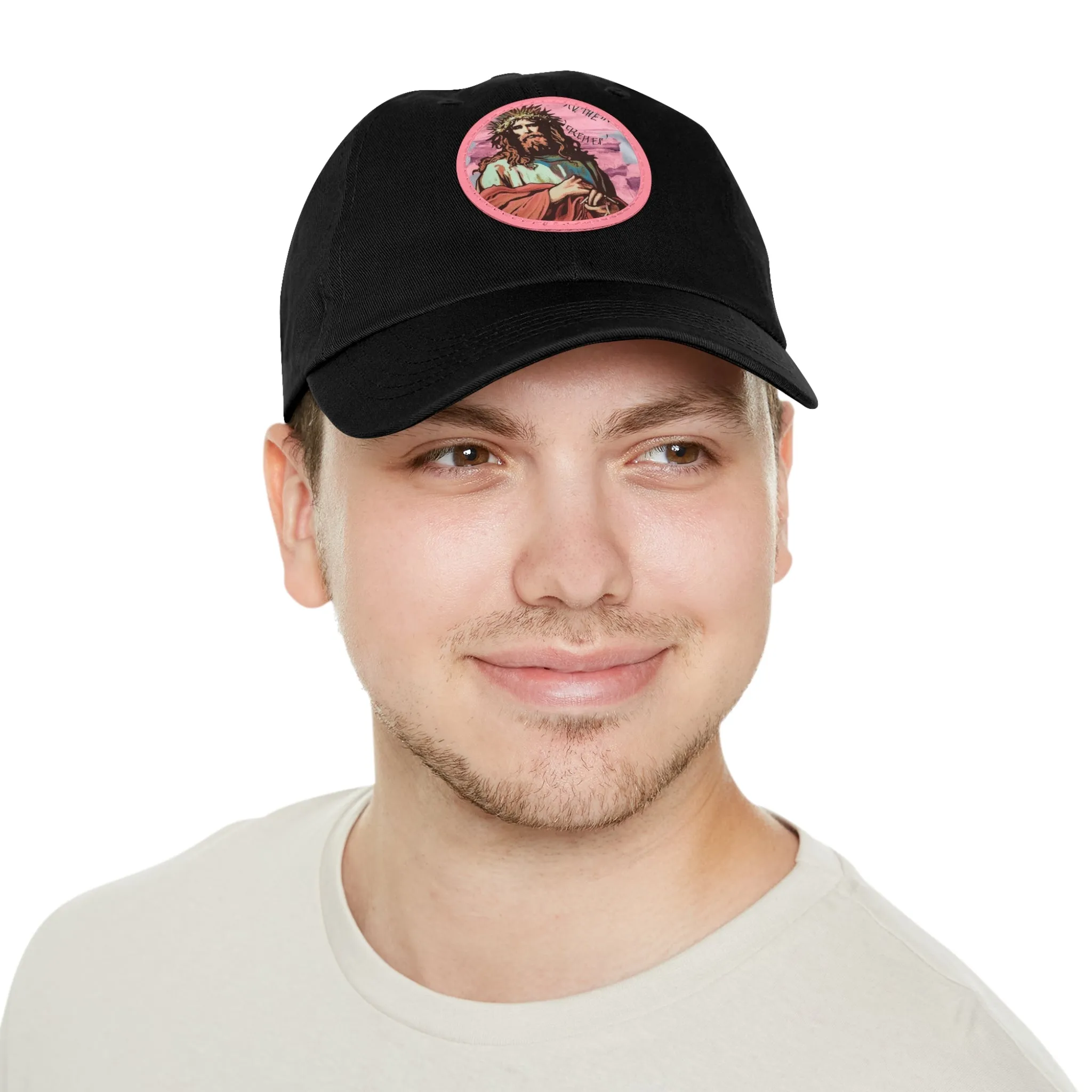 Jesu Christ Dad Hat Leather Patch
