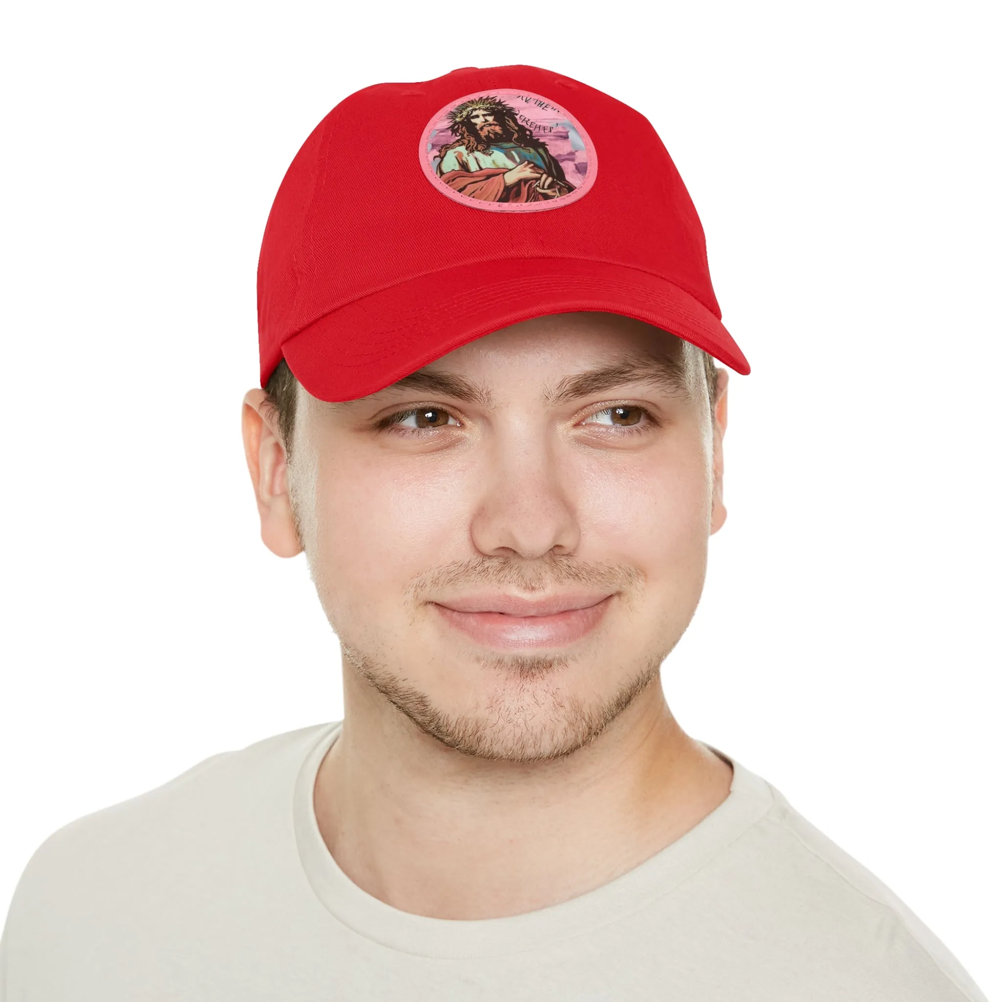 Jesu Christ Dad Hat Leather Patch