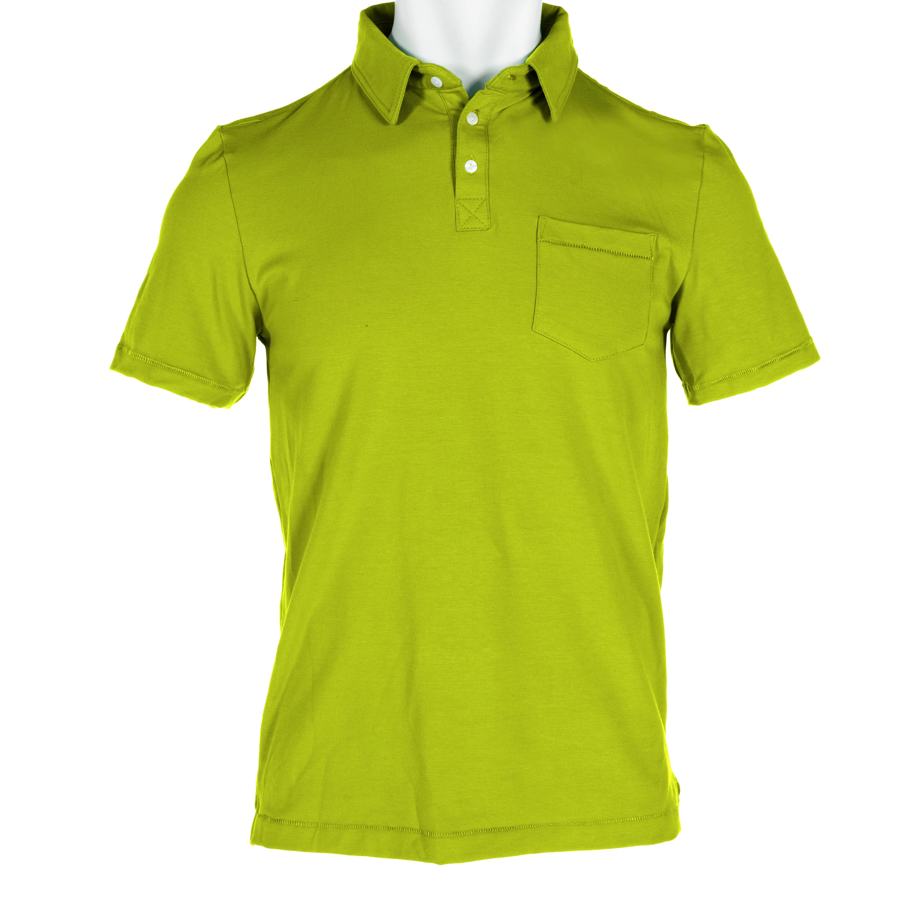 Kickee Pants Mens Solid Short Sleeve Performance Jersey Polo - Meadow