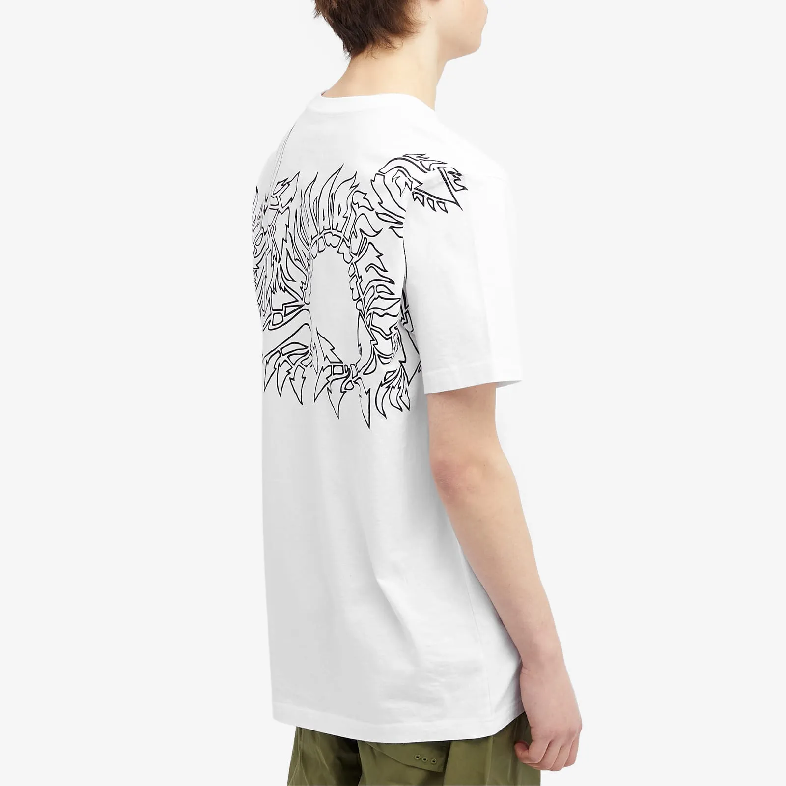 Maharishi Kay One Distorted Dragon T-shirt, white