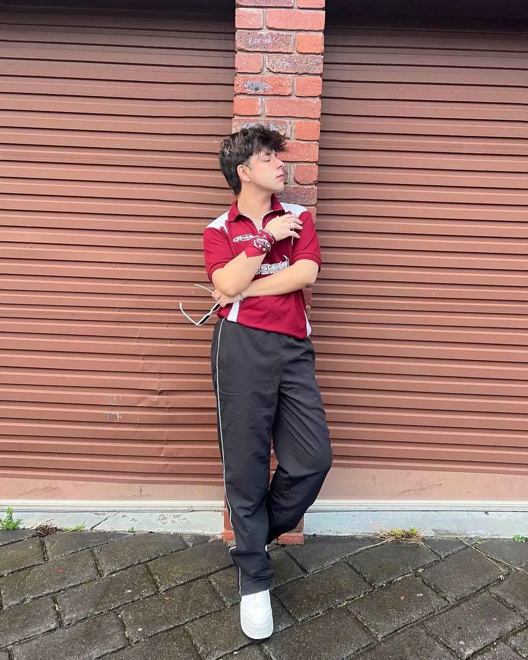 Maroon High Street Racing Zipper Polo T-Shirt
