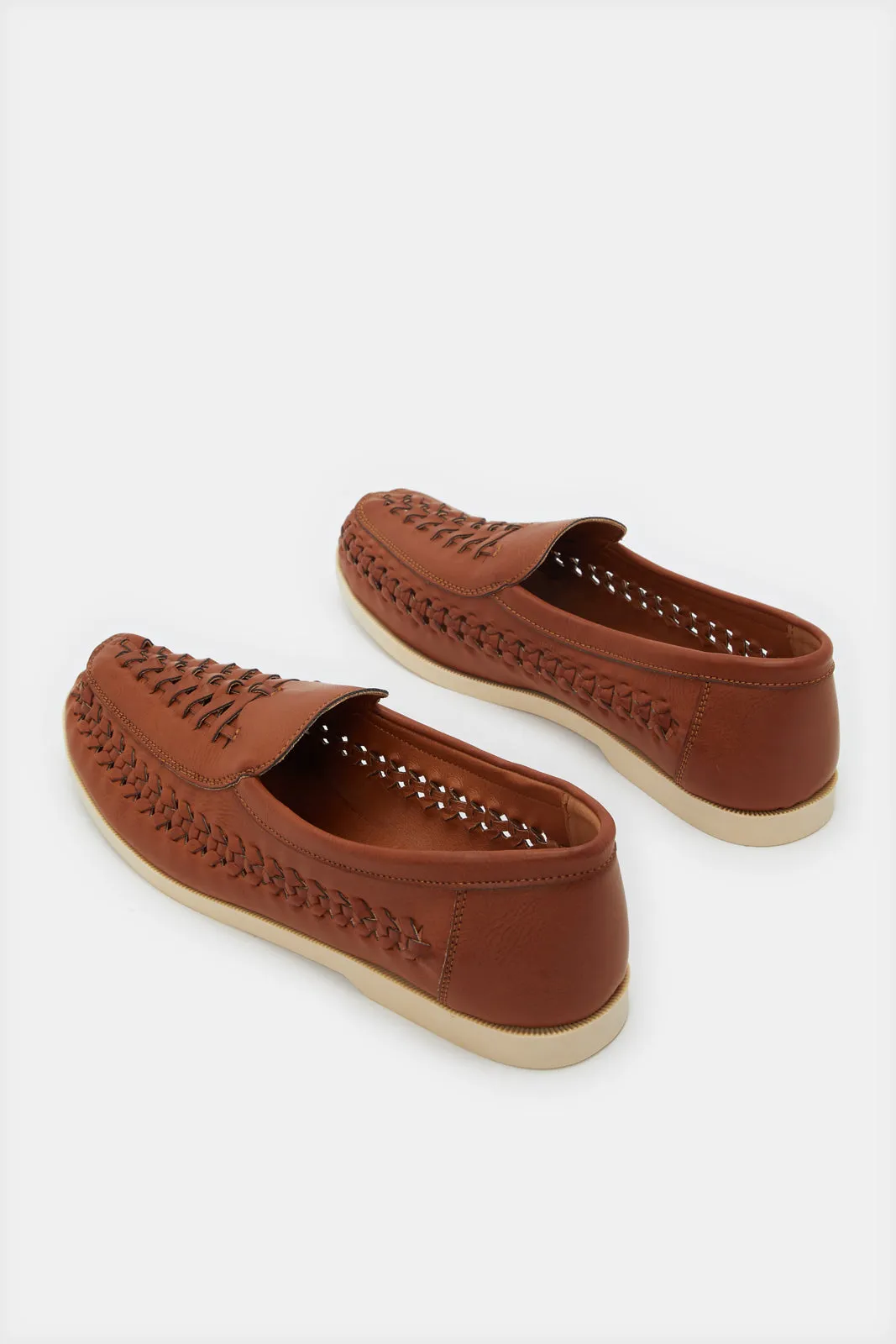 Men Brown Woven Loafer