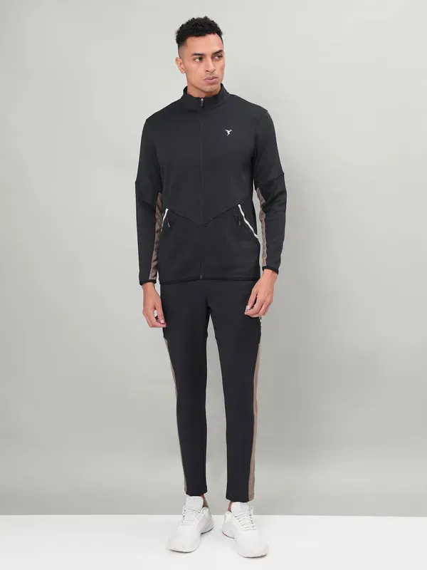 Men Solid Slim Fit Tracksuits with ELASTO LITE