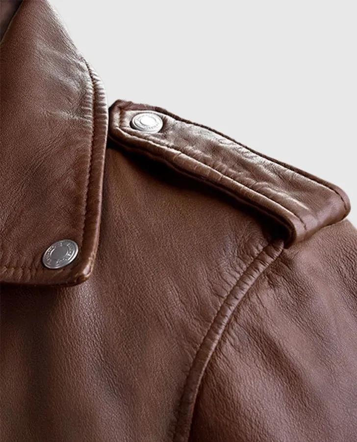 Men's Beast Spanish Brown Biker Leather Jackets