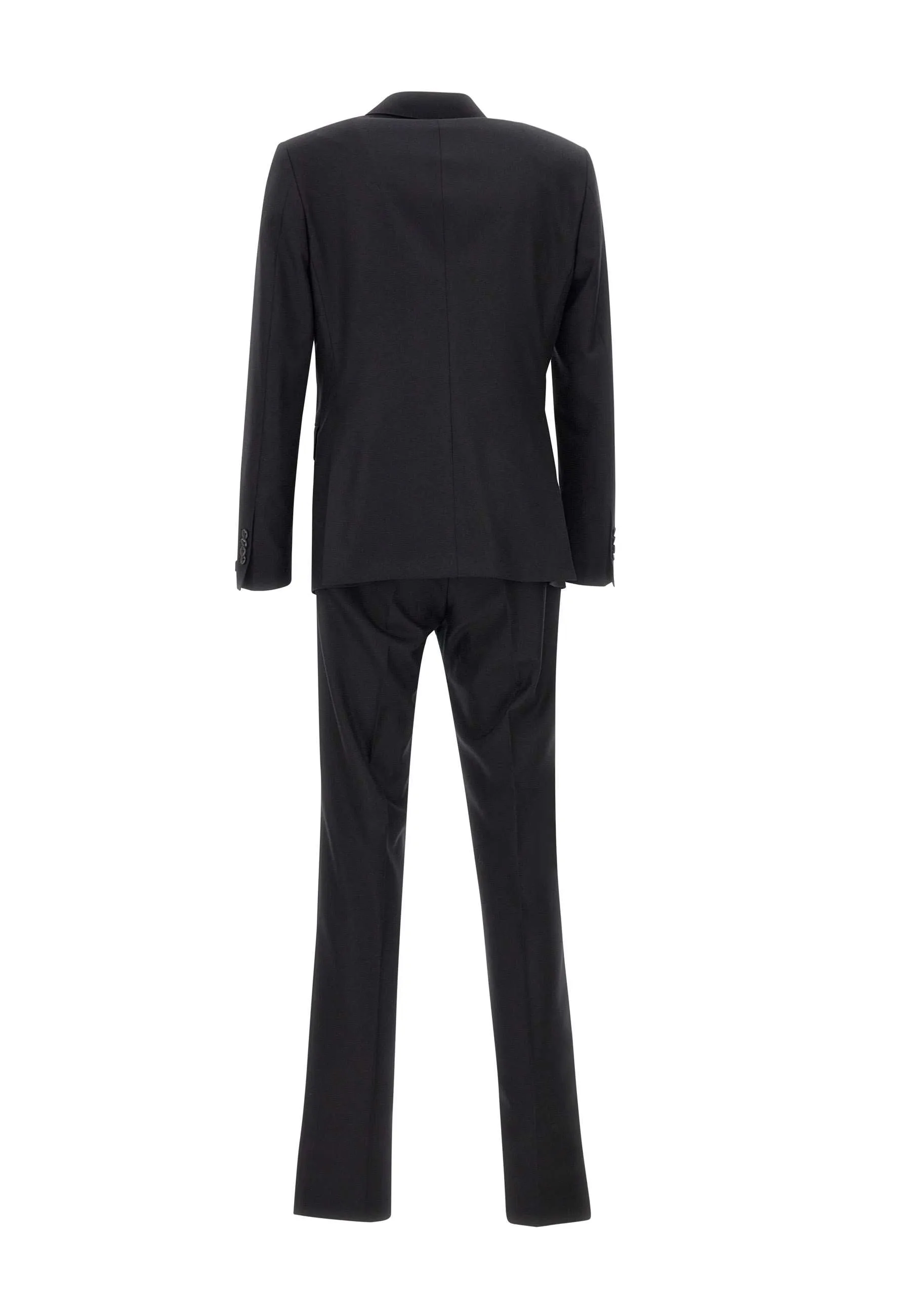 Men's Black Wool Two-Piece Suit