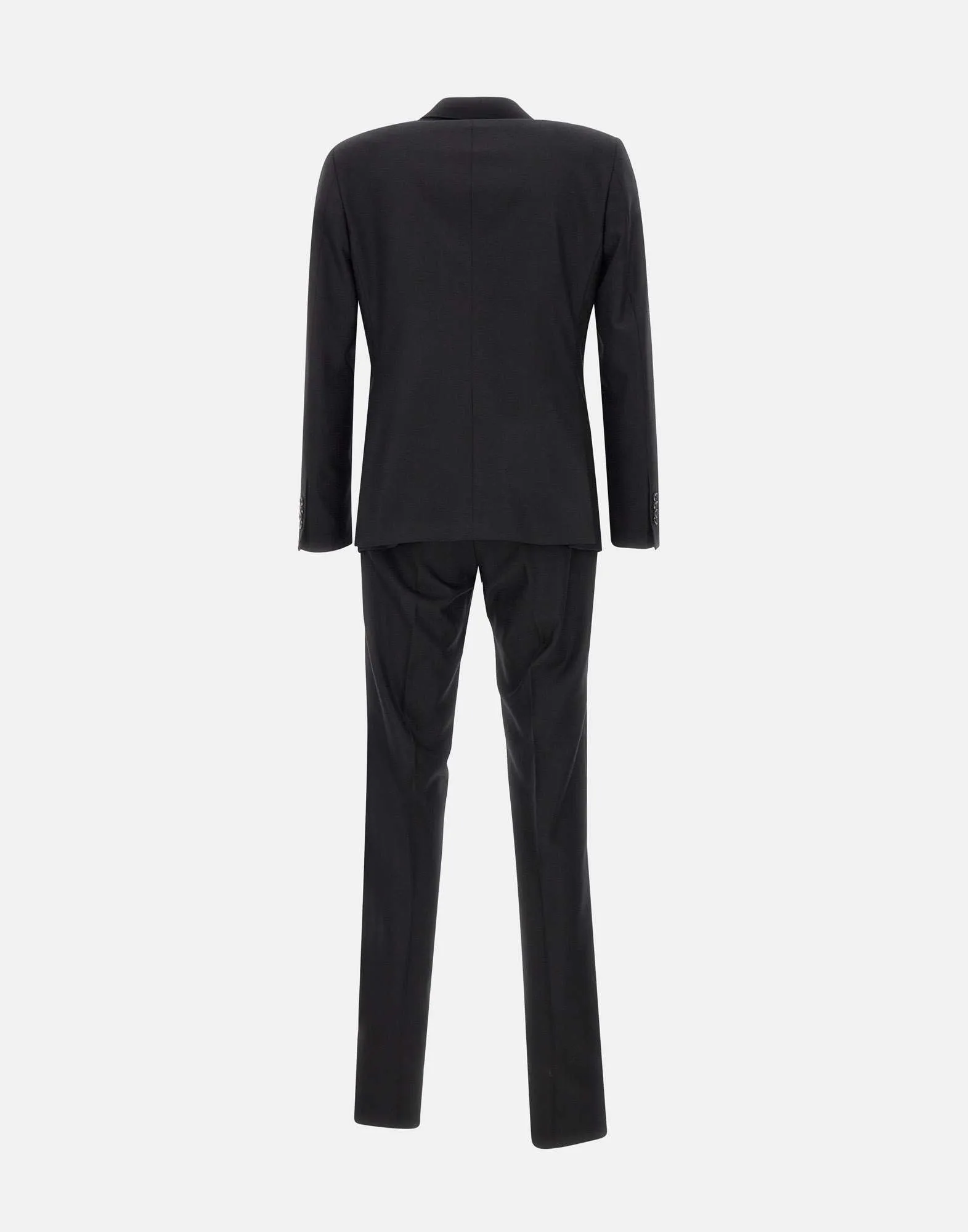 Men's Black Wool Two-Piece Suit