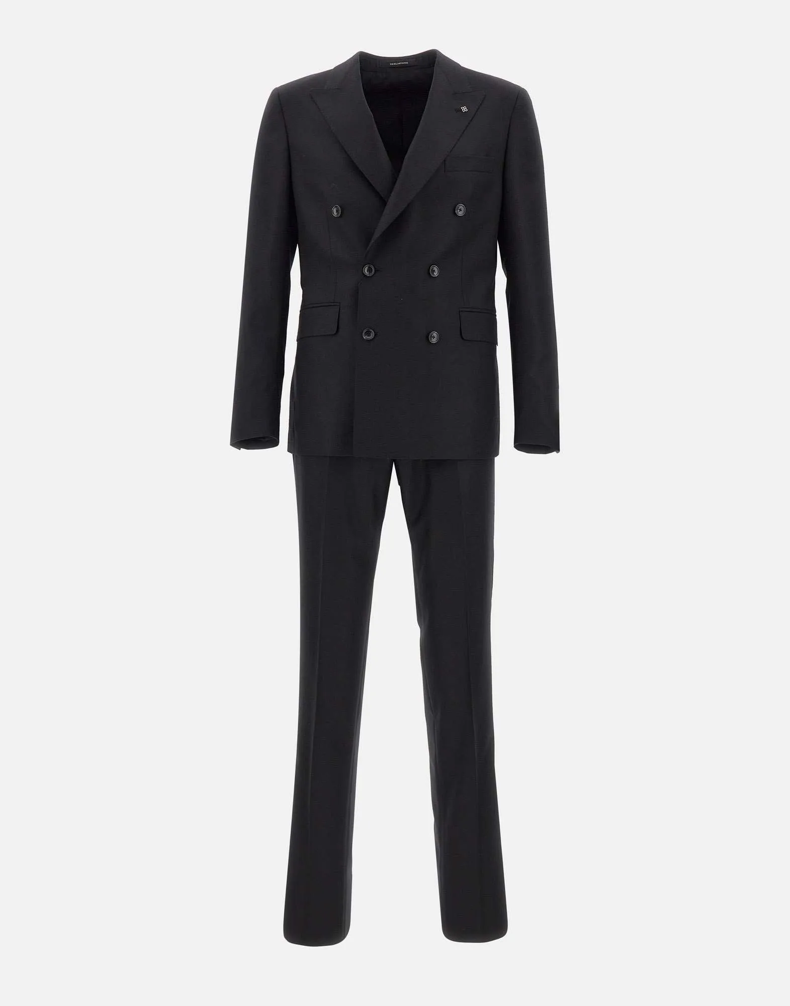 Men's Black Wool Two-Piece Suit