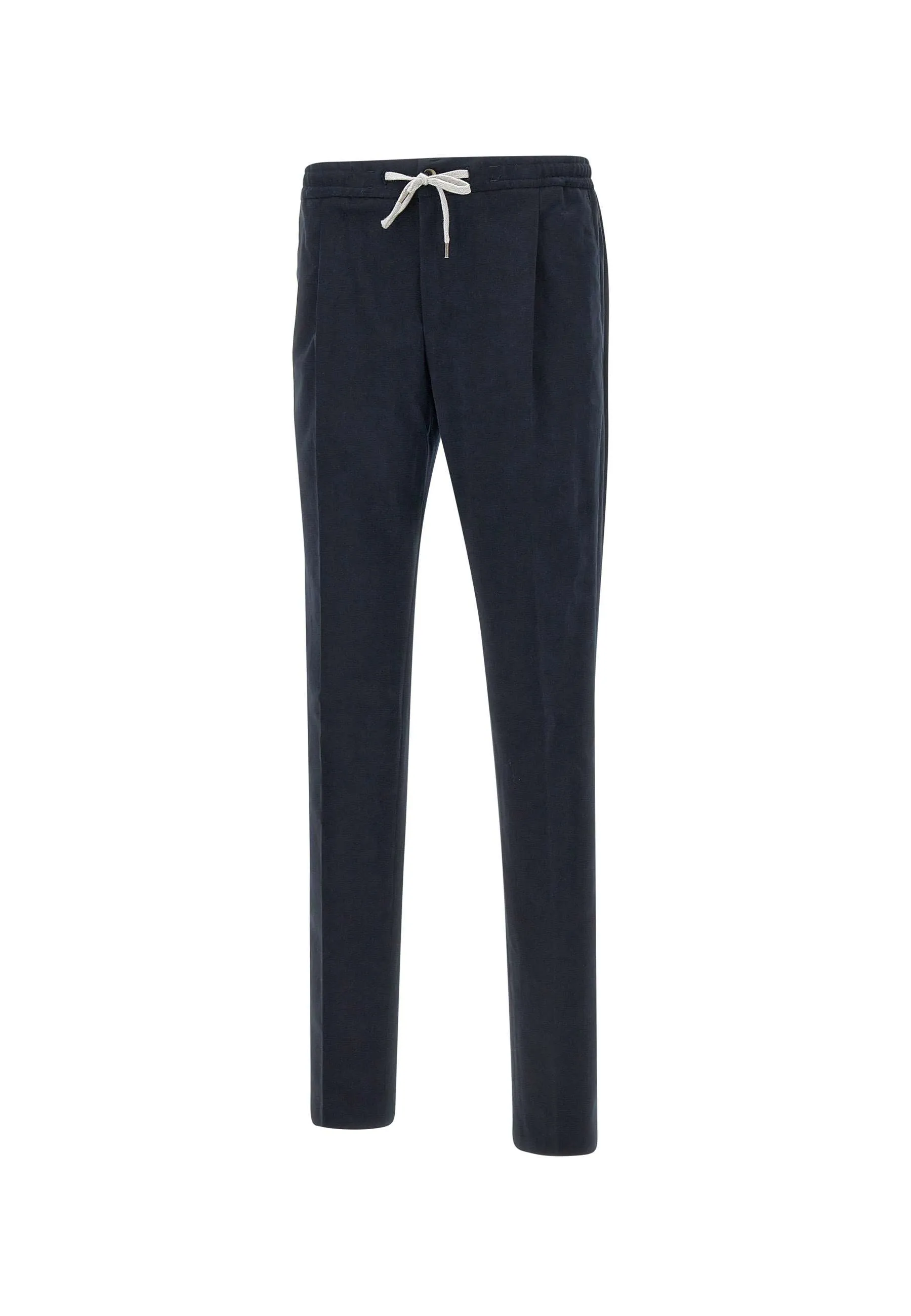 Men's Blue Cotton Cashmere Trousers