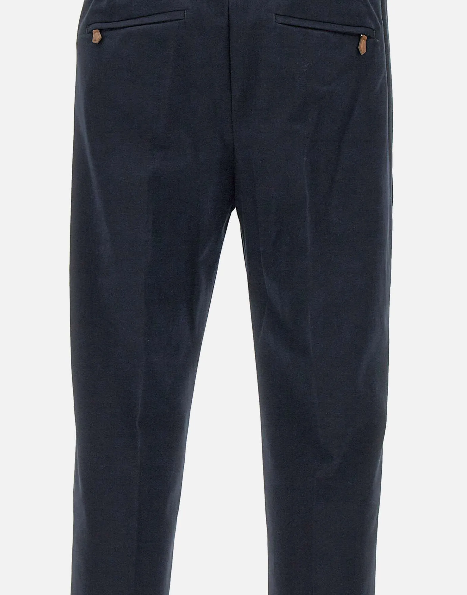 Men's Blue Cotton Cashmere Trousers