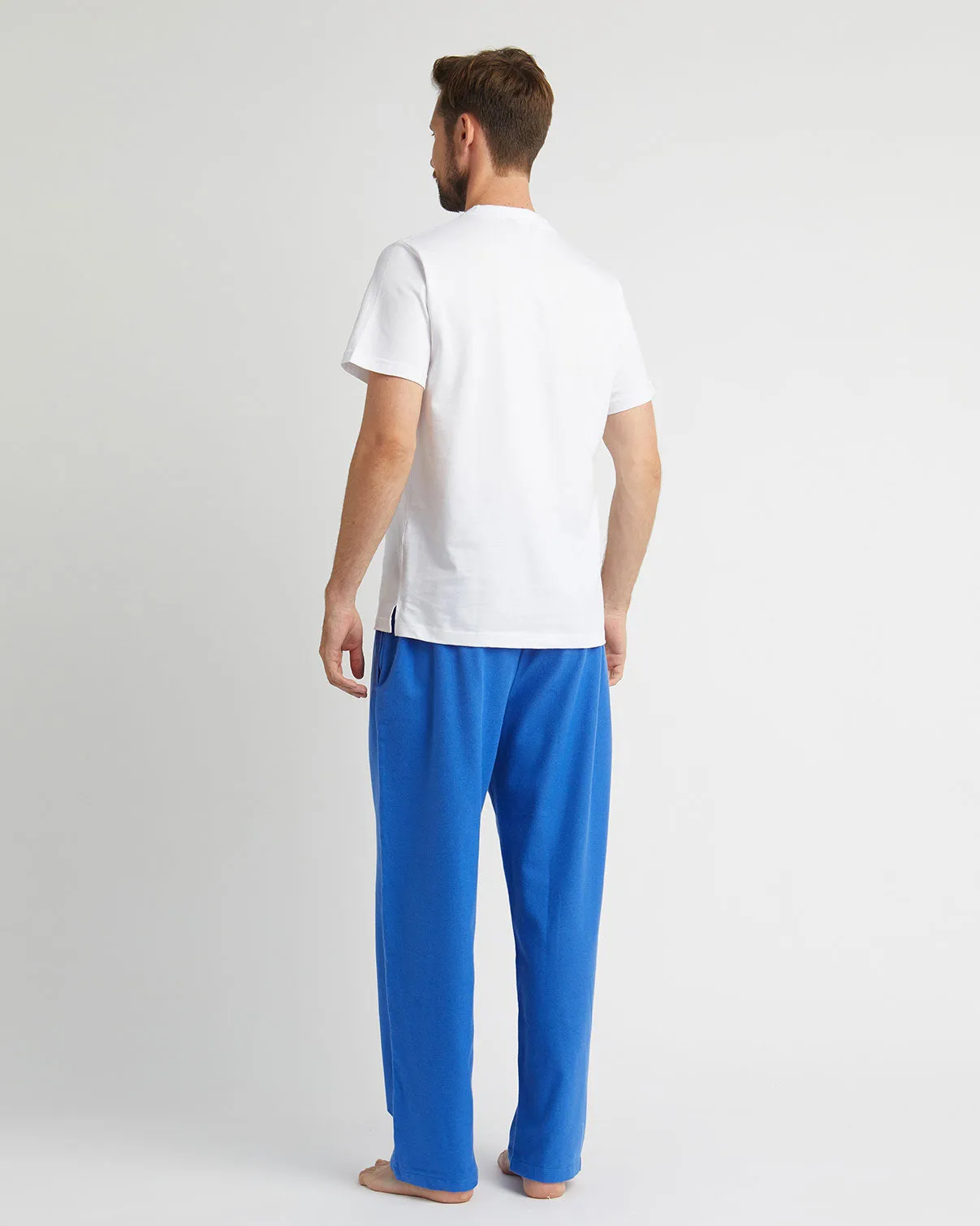Men's Brushed Cotton Pyjama Trousers - Bright Blue