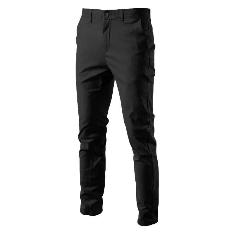 Men's Casual Cotton Slim Fit Trousers