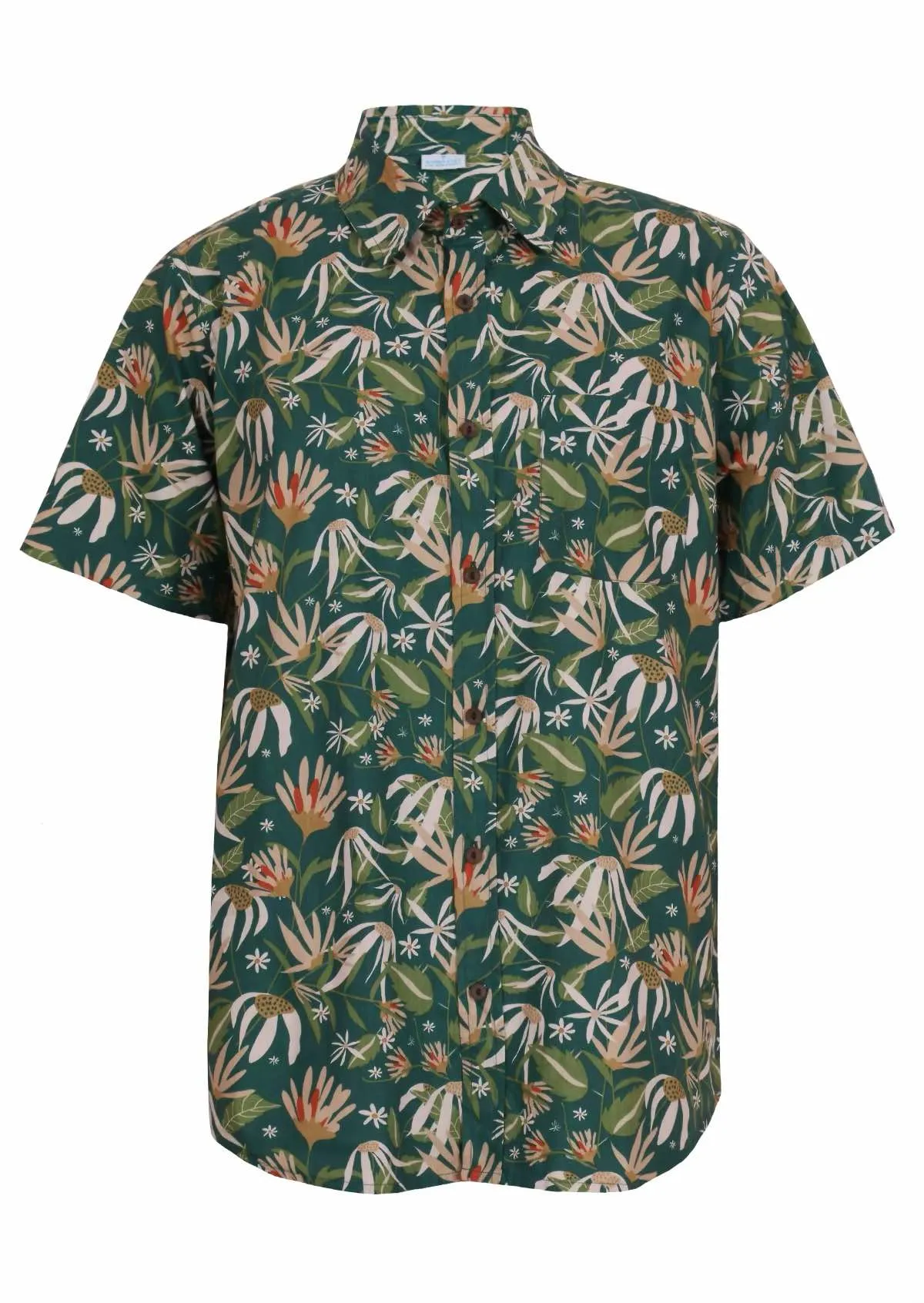 Men's Cotton Shirt Flannel Flower