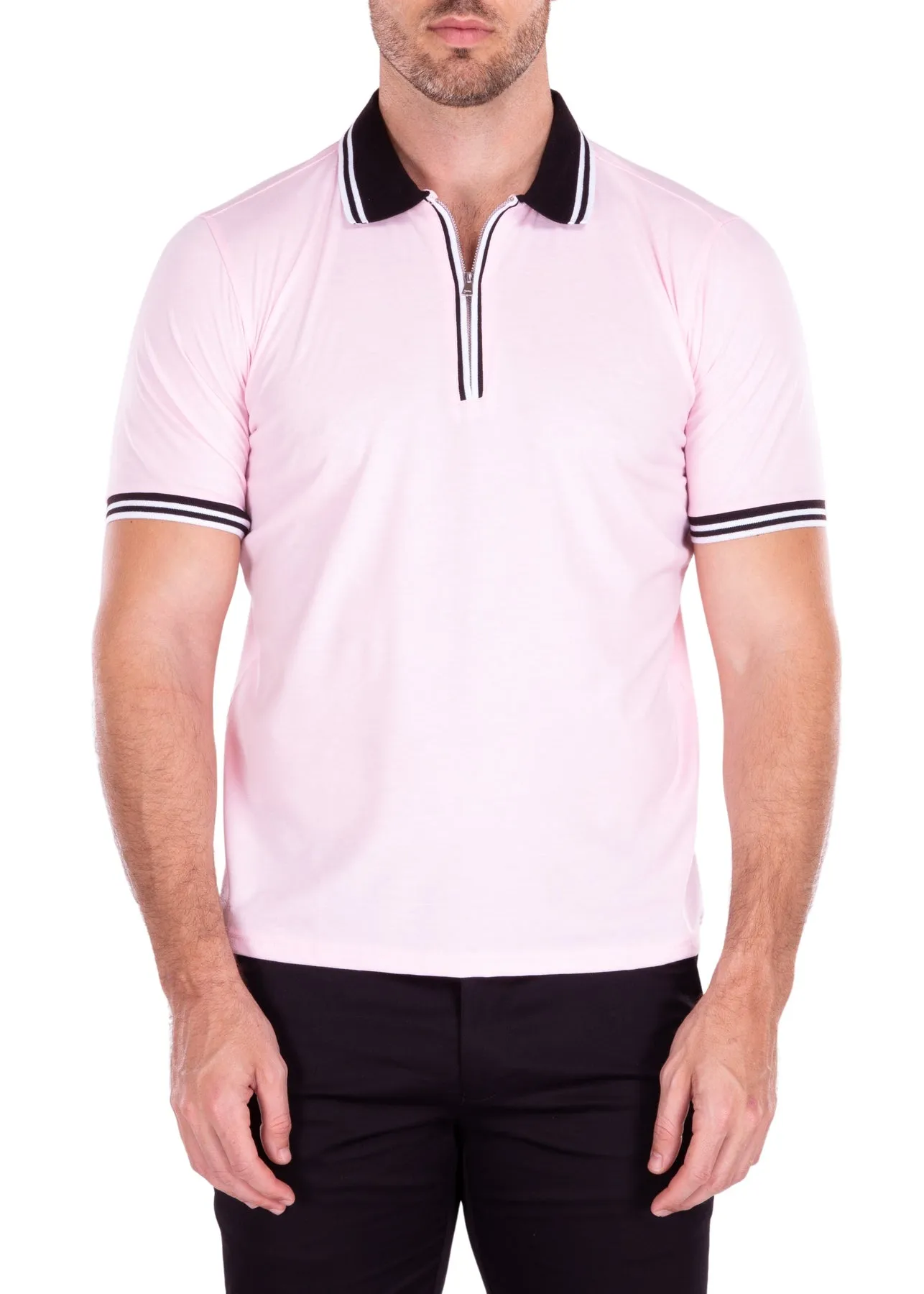 MEN'S POLO SHIRT | MODERN FIT EUROPEAN DESIGN WHITE | 218219 | CLEARANCE
